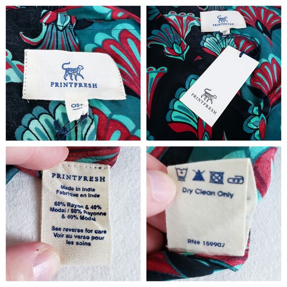 Printfresh Dulce Dress Womens One-Size Plus Kaftan Cocktail Party Maxi Belted - Picture 12 of 12